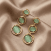 Jade Bloom Circle Drop Mint Green Earrings