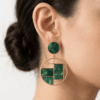 Emerald Mosaic Drop Earrings