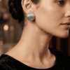 Silver Eclipse Stud Earrings