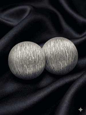 Silver Eclipse Stud Earrings