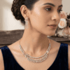 Celeste Bloom Floral Gold Polished Necklace Set