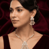 Royal Cascade Zirconia Gold Polished Necklace Set